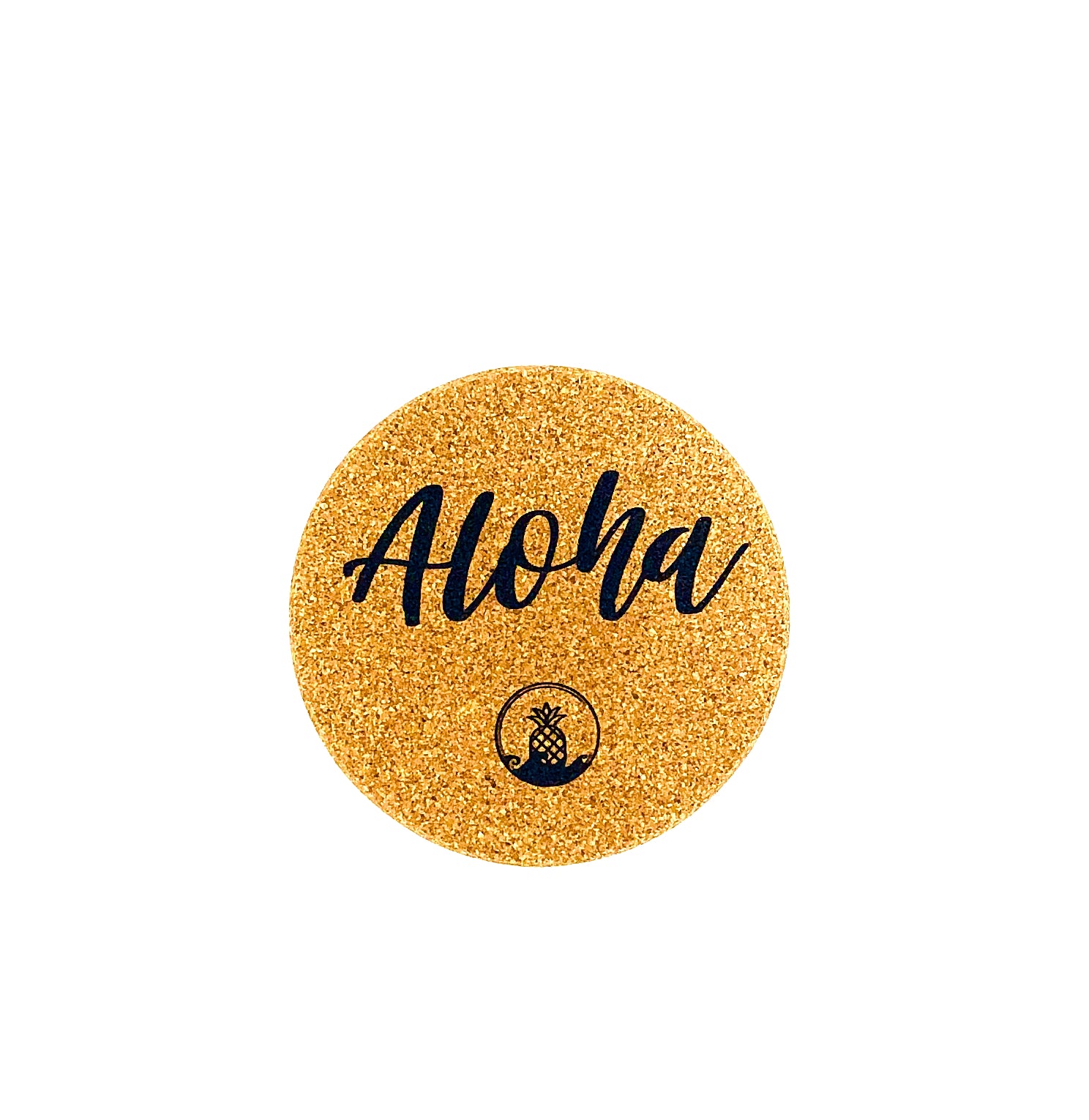 Aloha Box logo coaster