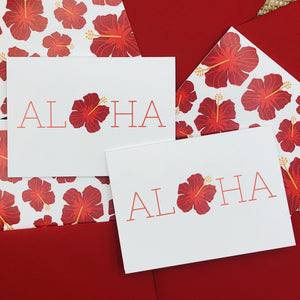 Aloha Hibiscus Flower greeting card