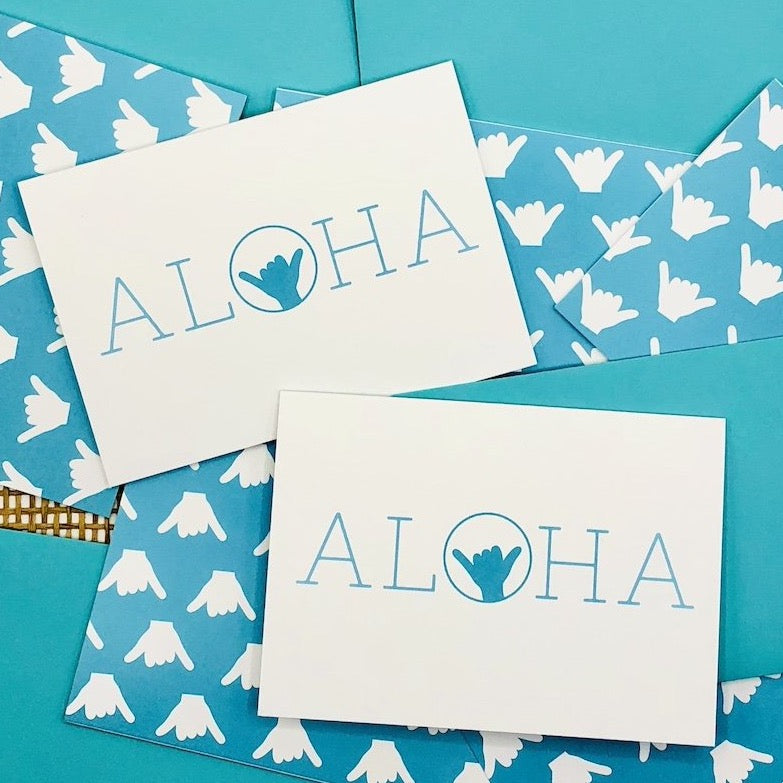 Aloha Shaka greeting card