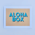 Load image into Gallery viewer, Aloha Box Hawaii logo notecard - gold
