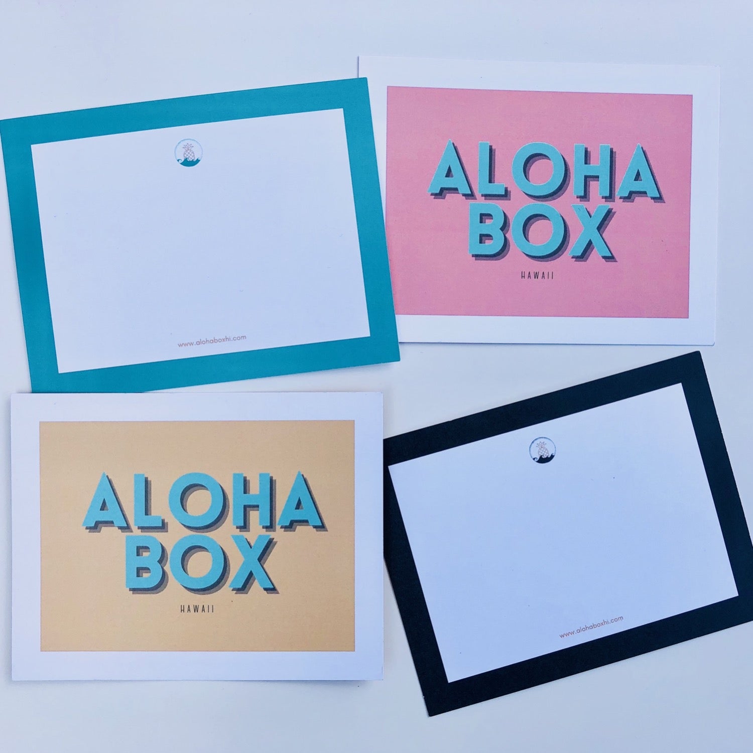Aloha box company note card